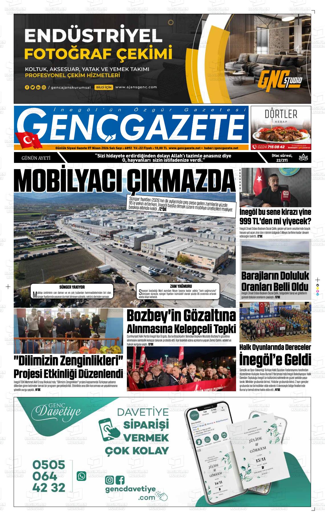 Bursa Gencgazete 07.04.2026