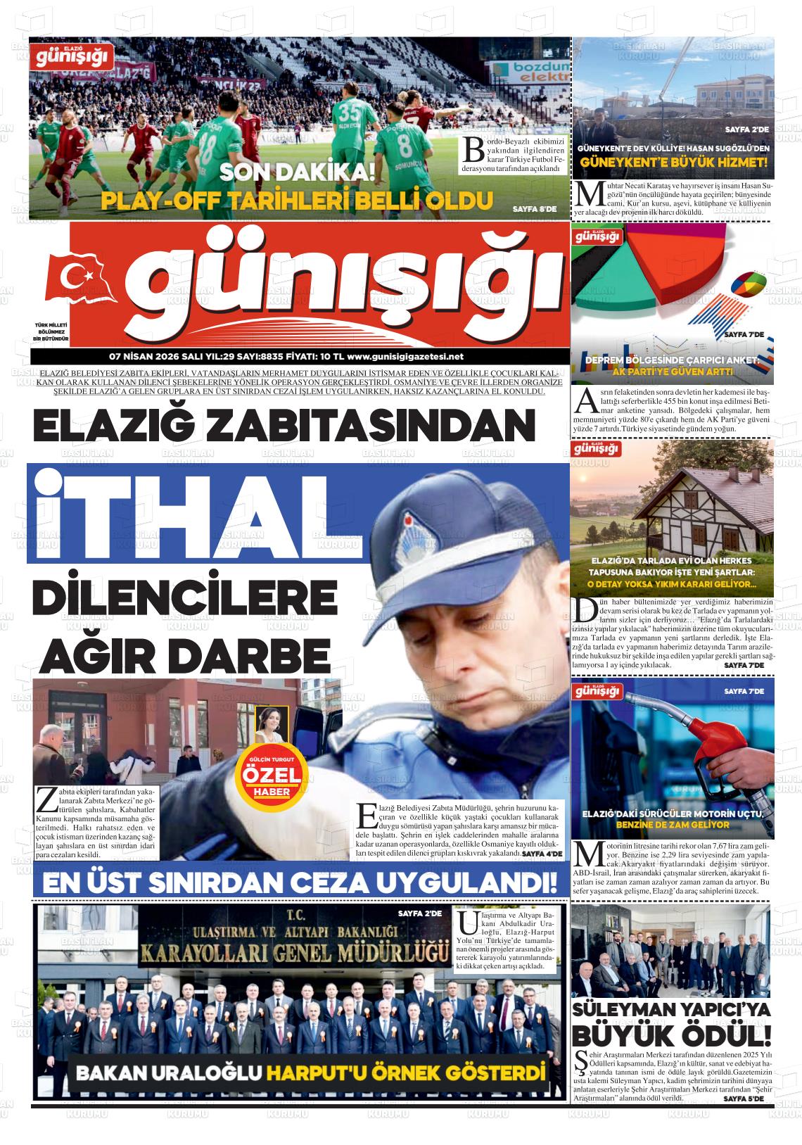 Elazig Gunisigi 07.04.2026