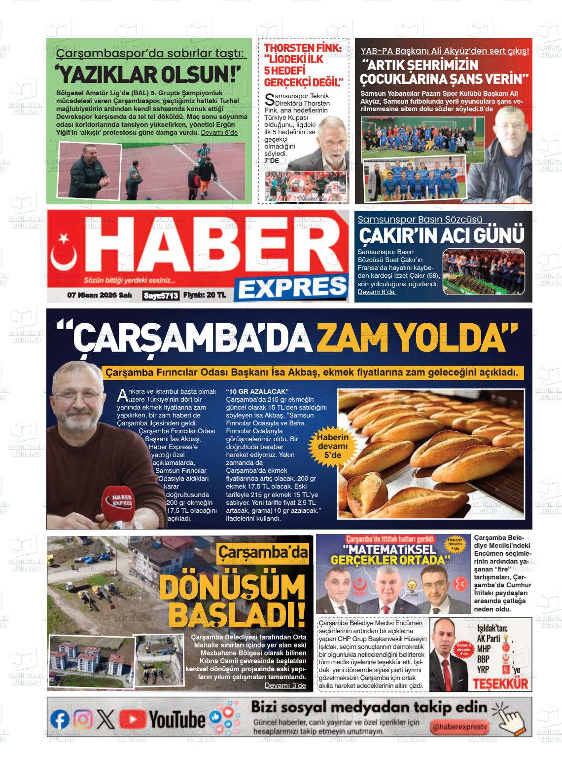 Samsun Haberexpres 07.04.2026