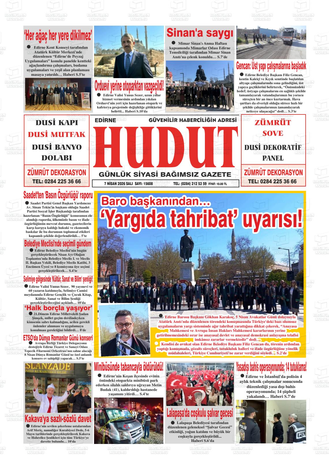 Edirne Hudut 07.04.2026