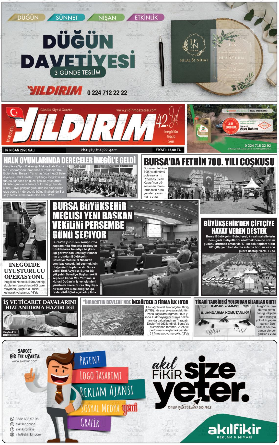 Bursa Inegolyildirim 07.04.2026