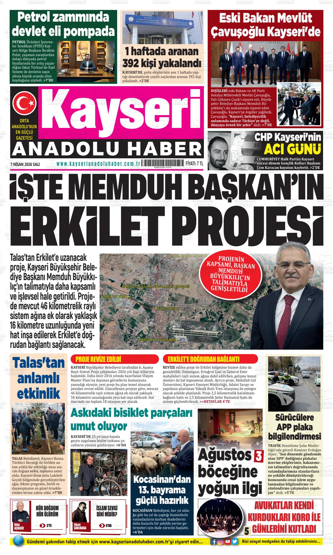 Kayseri Anadoluhaber 07.04.2026