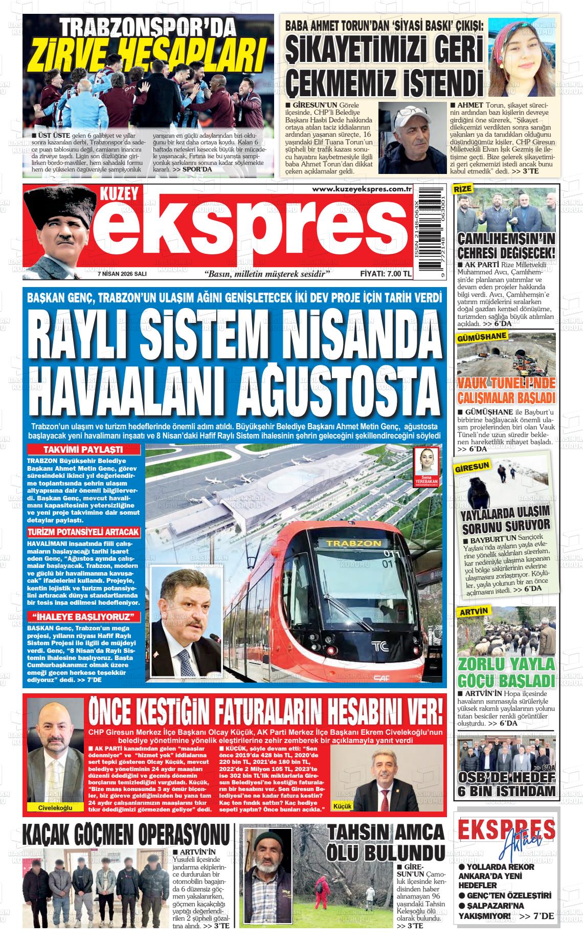 Trabzon Kuzeyekspres 07.04.2026