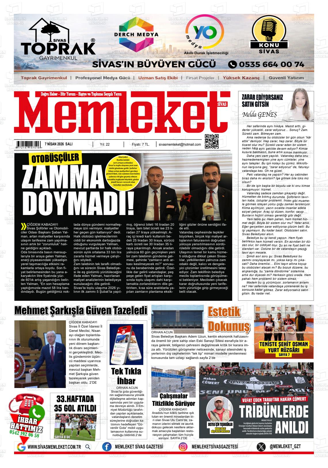 Sivas Memleket 07.04.2026