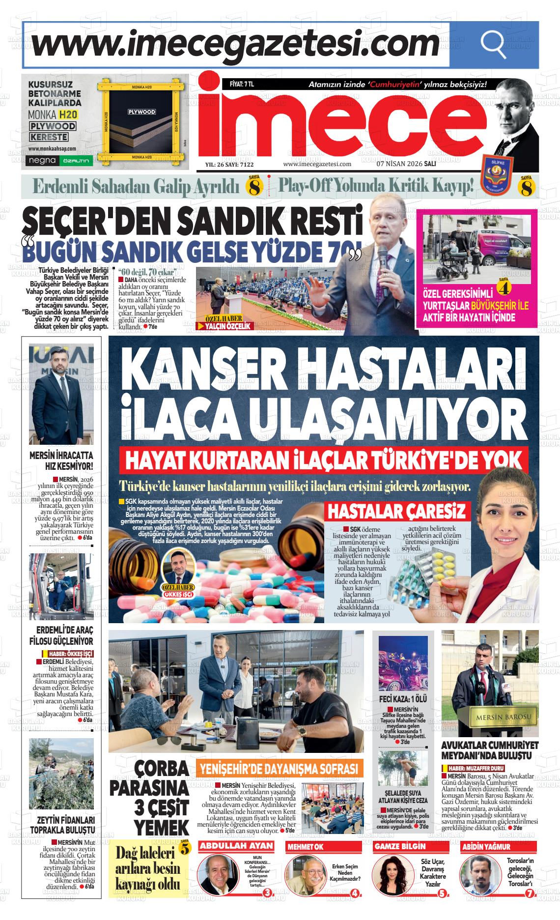 Mersin Imece 07.04.2026