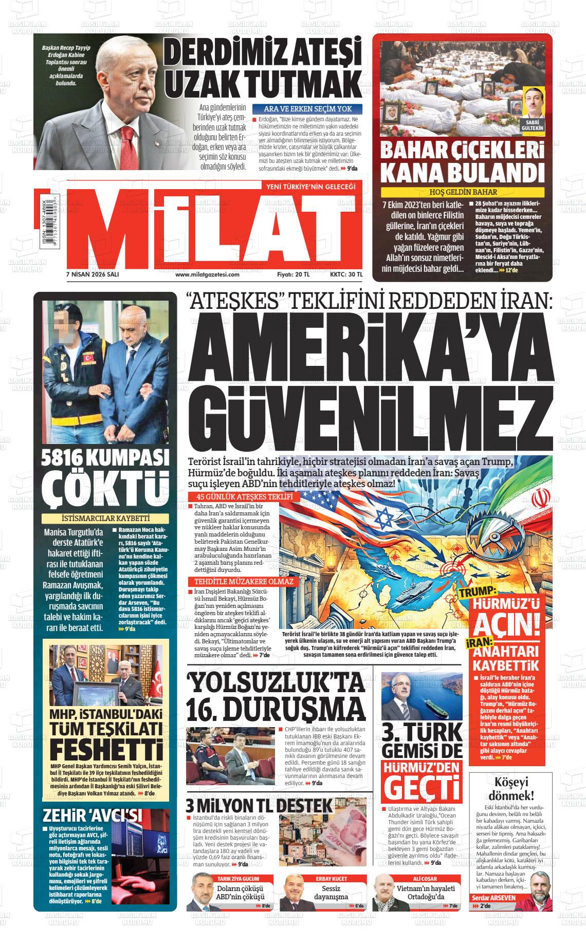Milat Gazetesi 07.04.2026