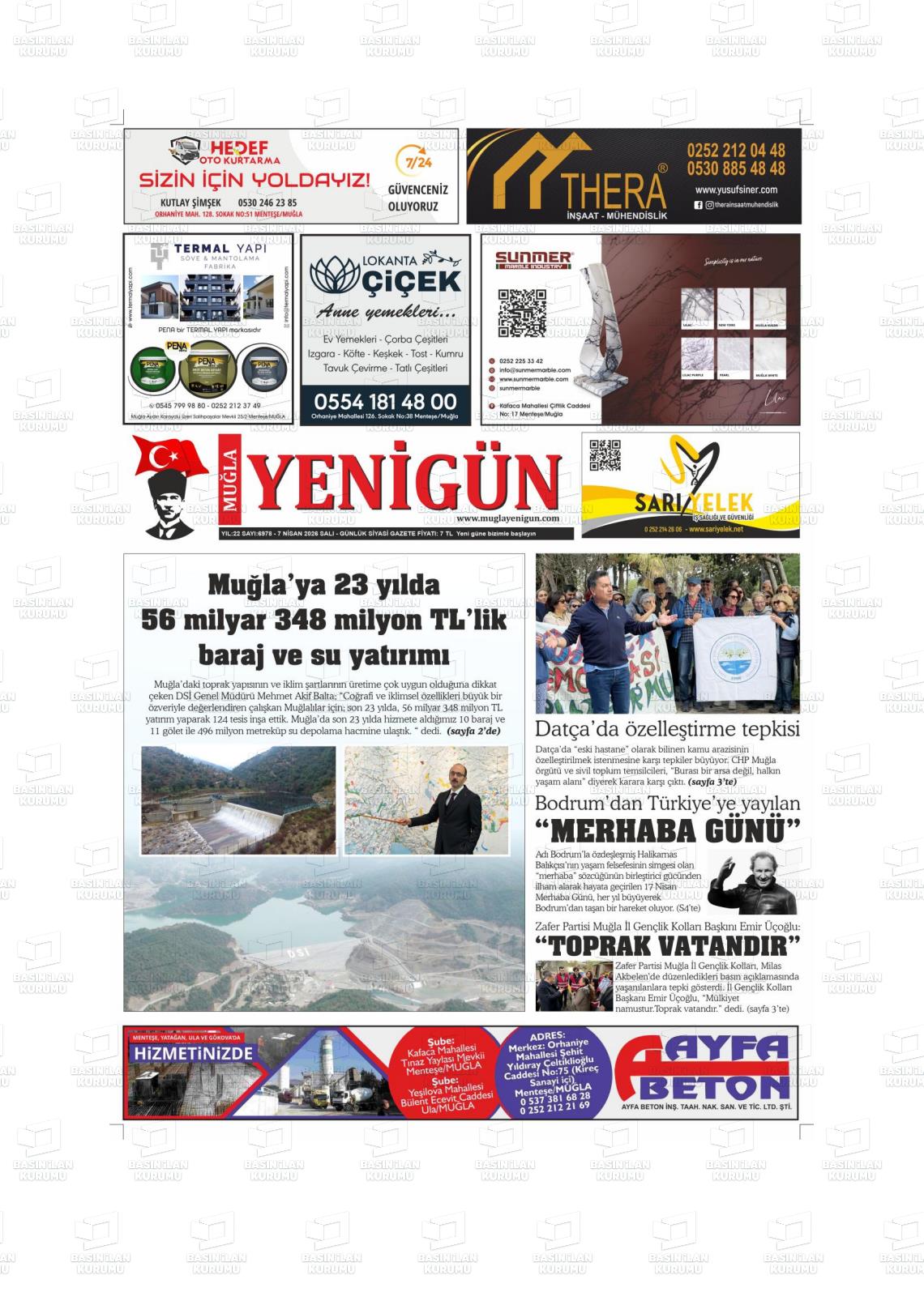 Mugla Yenigun 07.04.2026