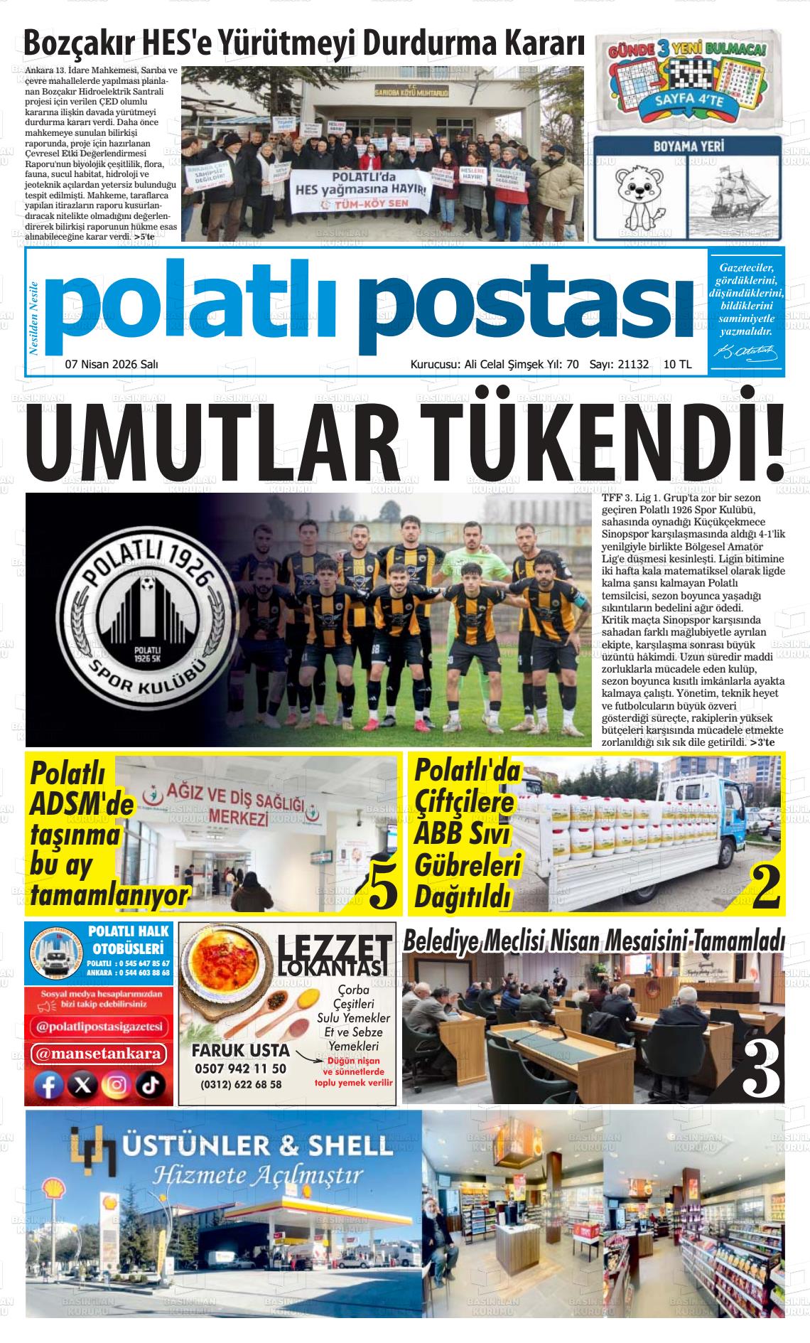 Ankara Polatlipostasi 07.04.2026