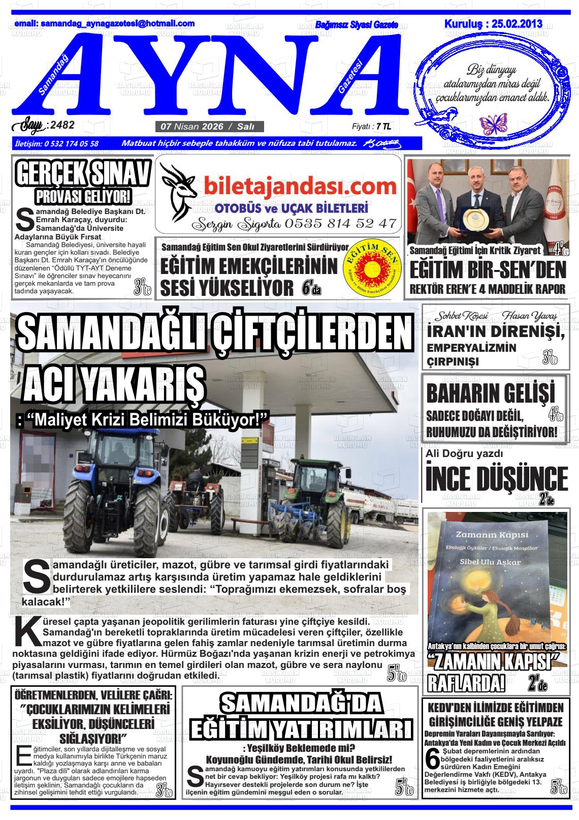 Hatay Samandagayna 07.04.2026