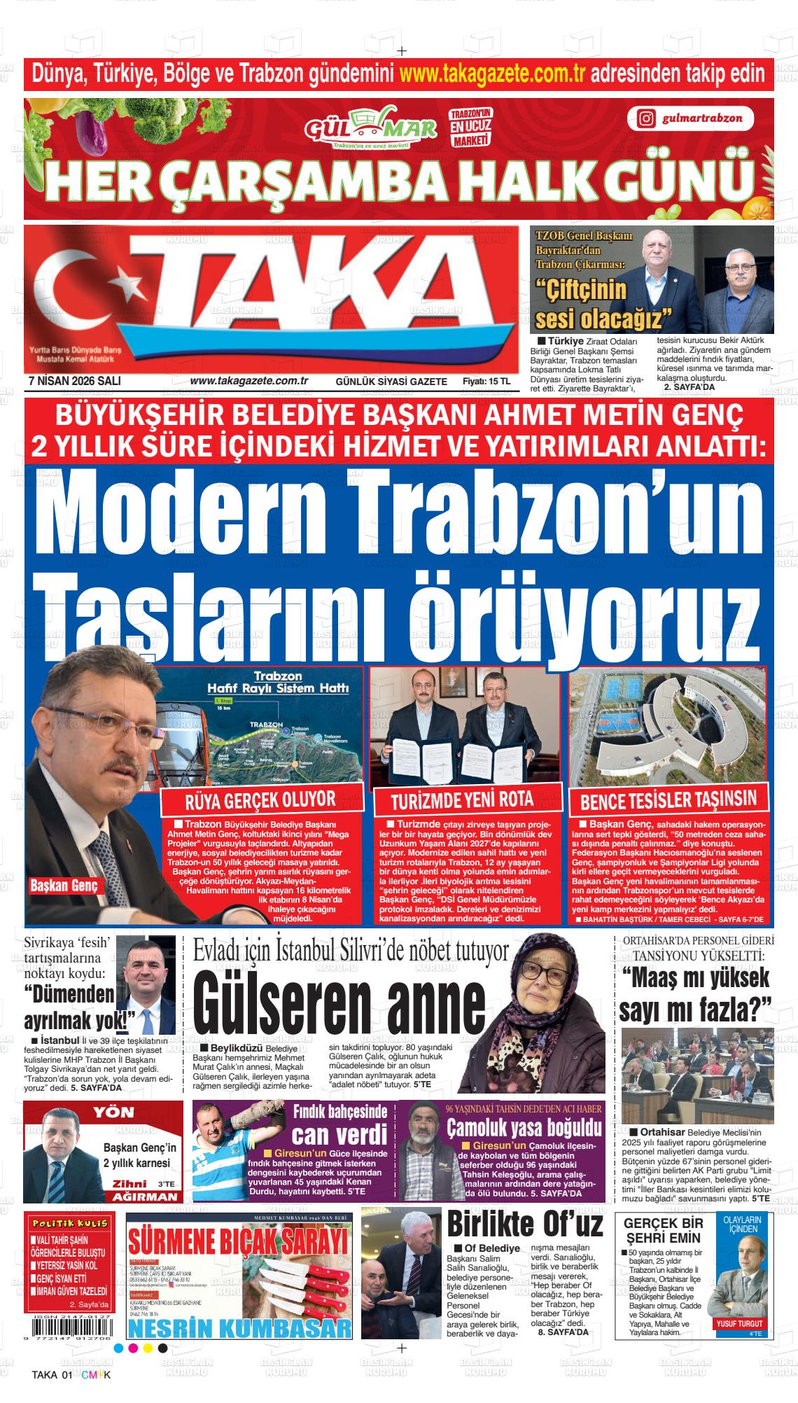 Trabzon Taka 07.04.2026
