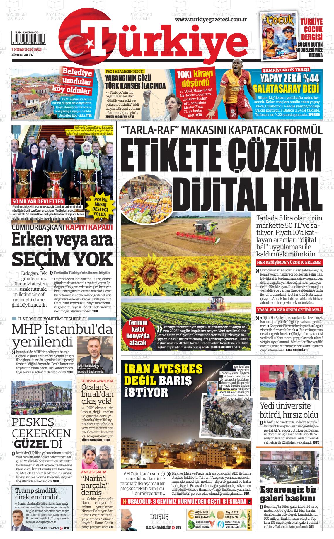 Türkiye Gazetesi 07.04.2026