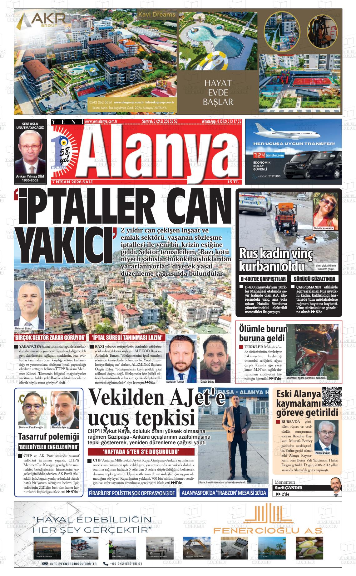 Antalya Yenialanya 07.04.2026