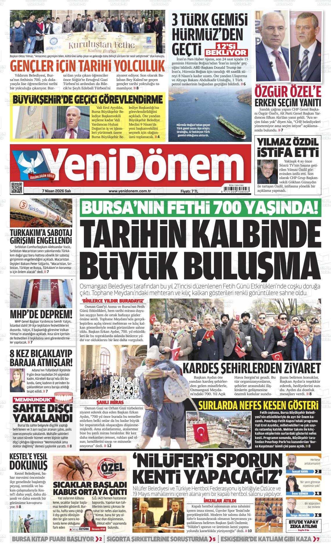 Bursa Yenidonem 07.04.2026