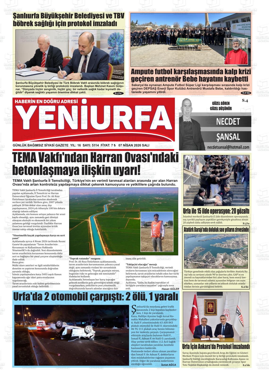 Sanliurfa Yeniurfa 07.04.2026