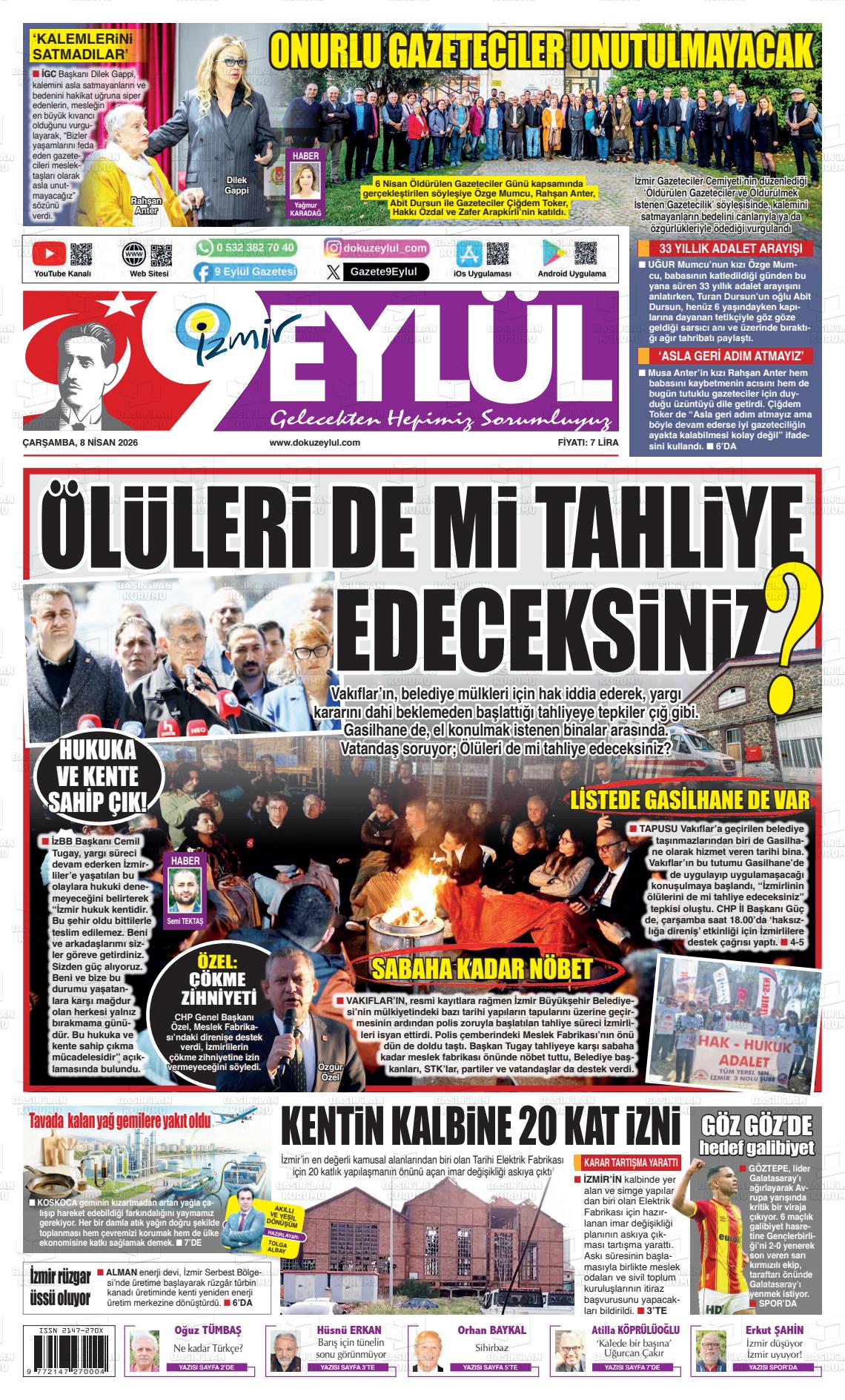 Izmir 9 Eylul 08.04.2026