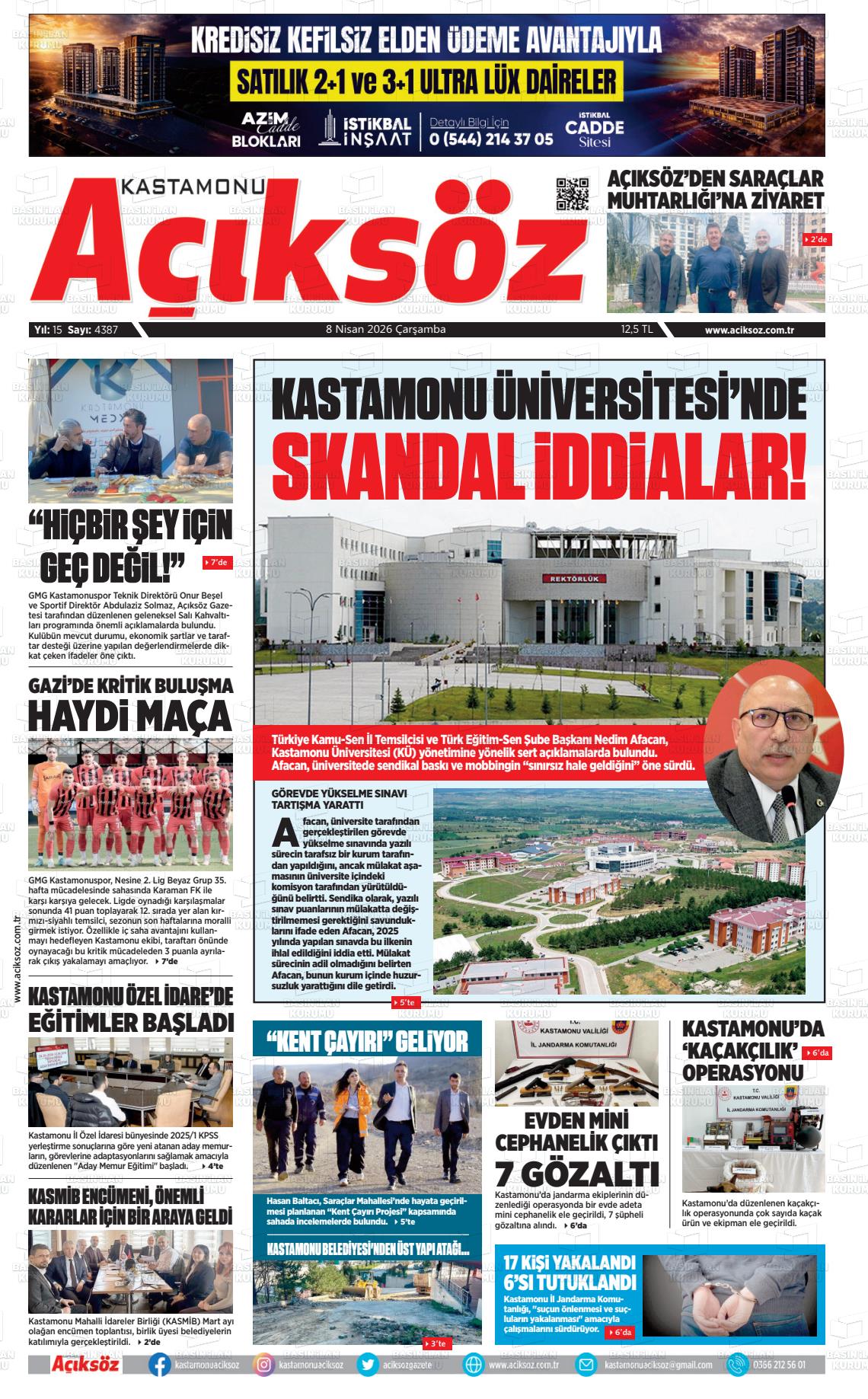 Kastamonu Aciksoz 08.04.2026