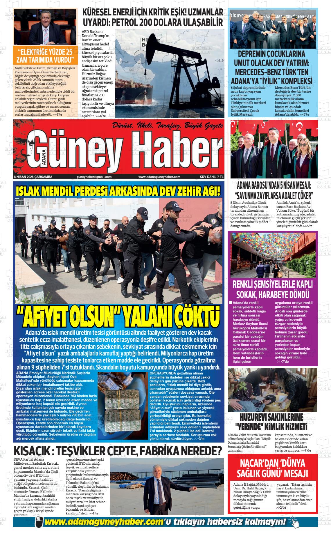 Adana Guneyhaber 08.04.2026