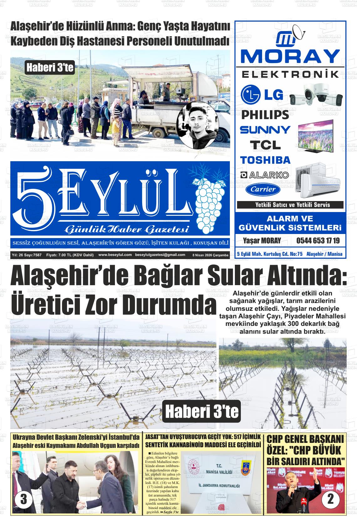 Manisa Alasehir 5 Eylul 08.04.2026