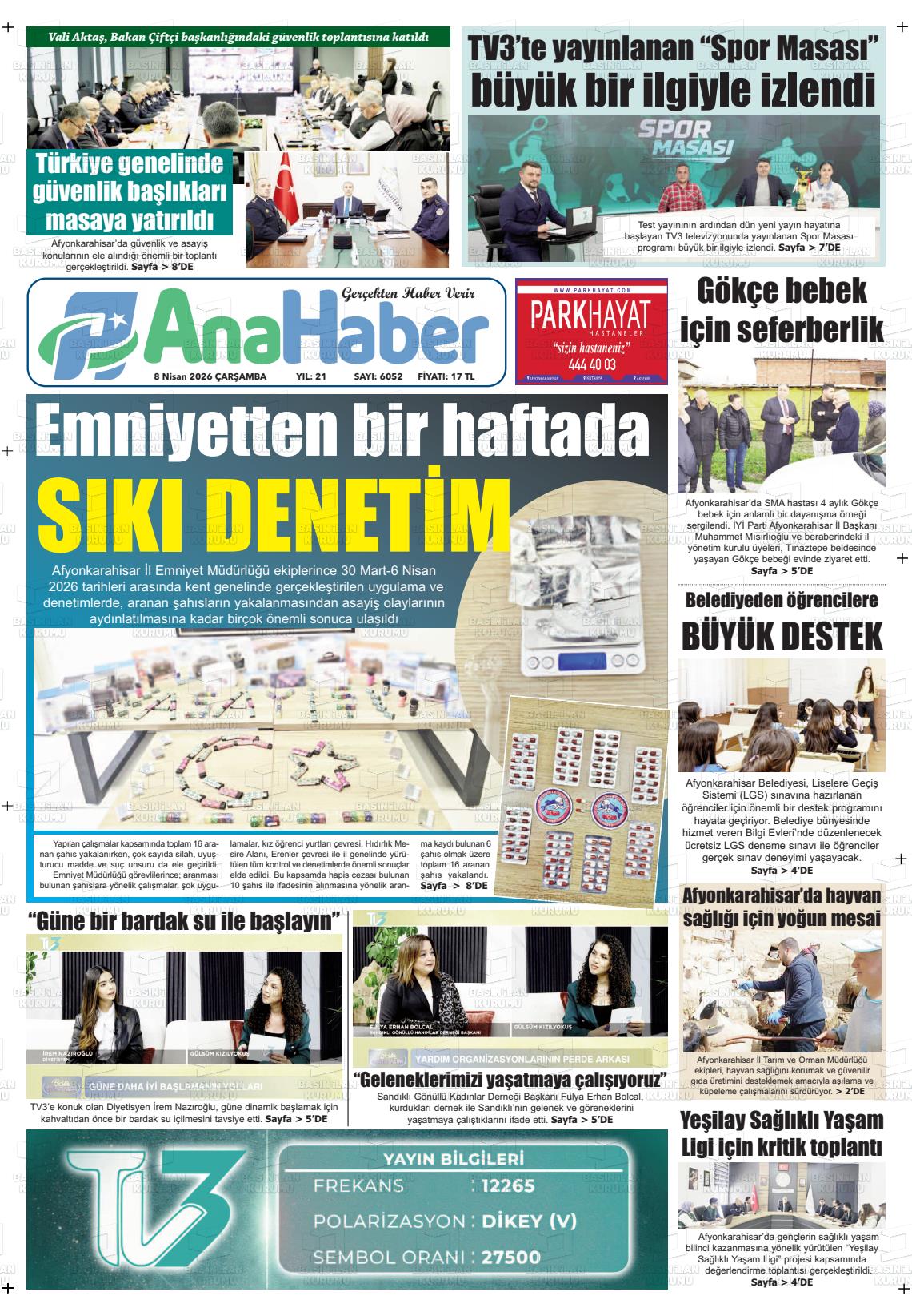 Afyonkarahisar Anahaber 08.04.2026