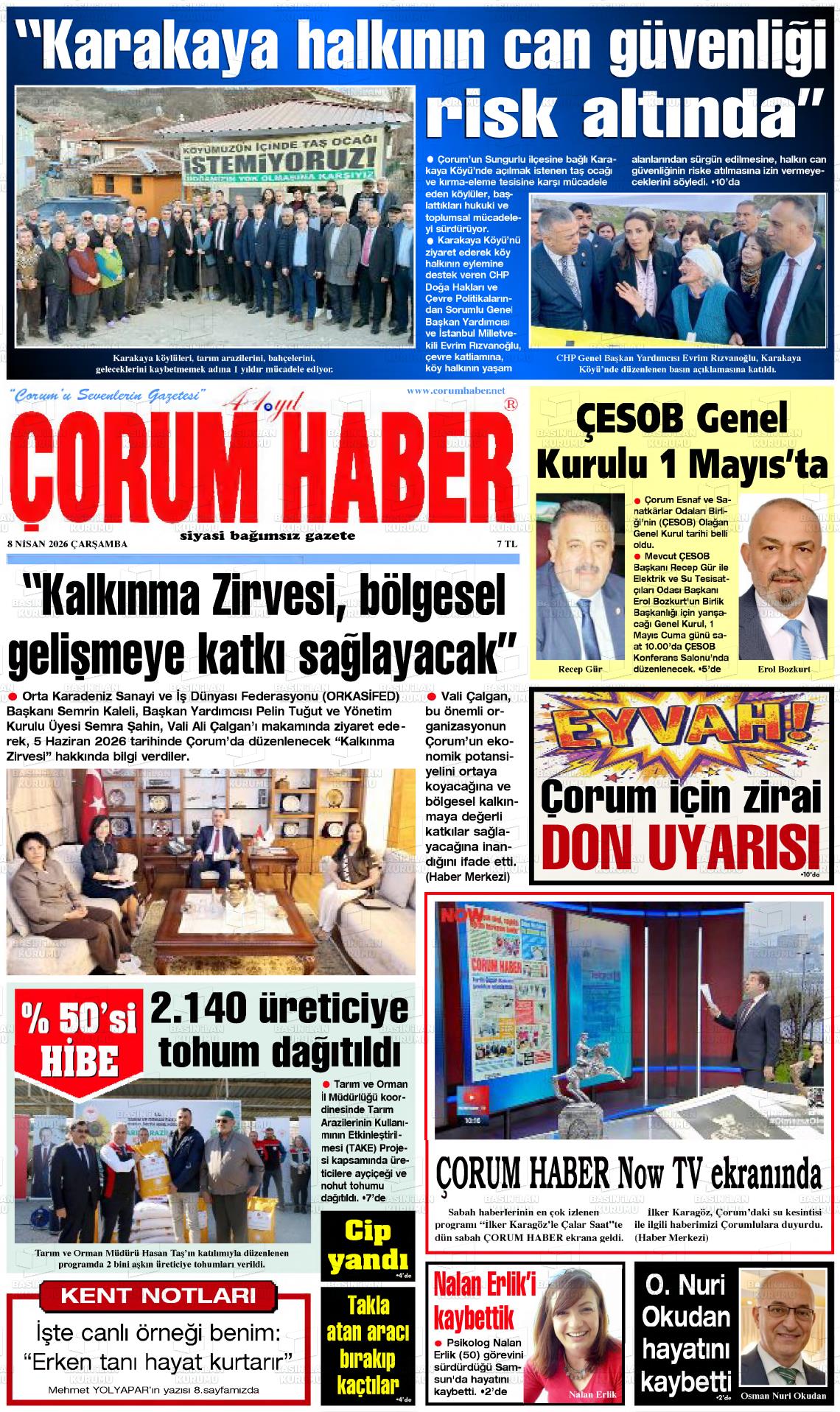 Corum Haber 08.04.2026