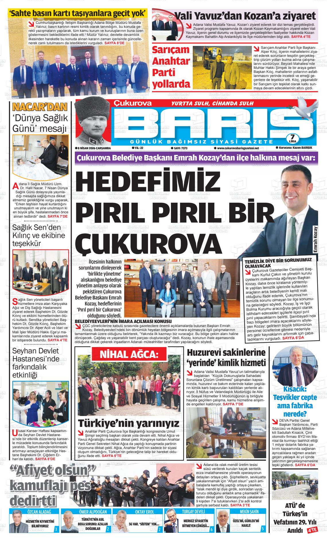 Adana Cukurovabaris 08.04.2026