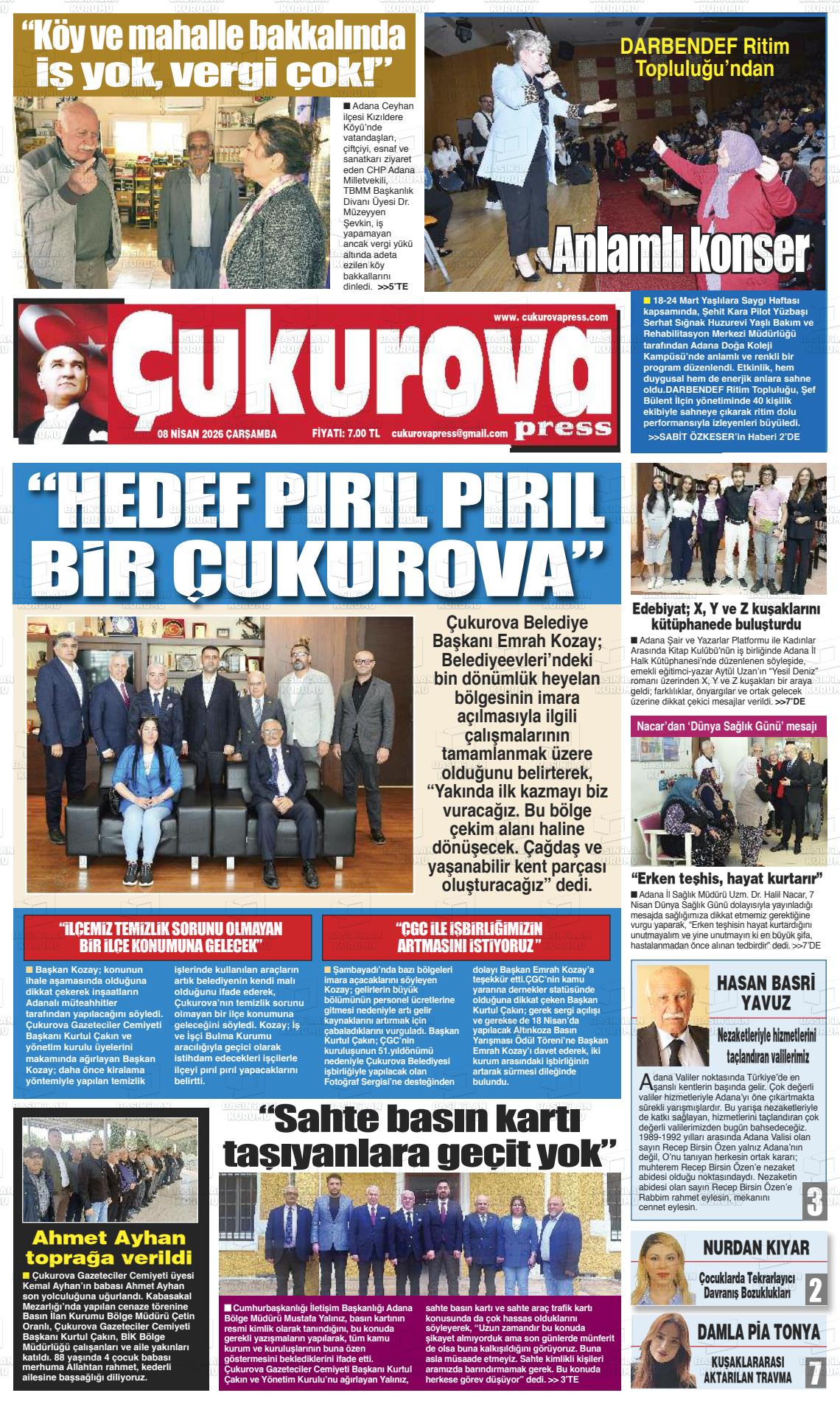 Adana Cukurovapress 08.04.2026