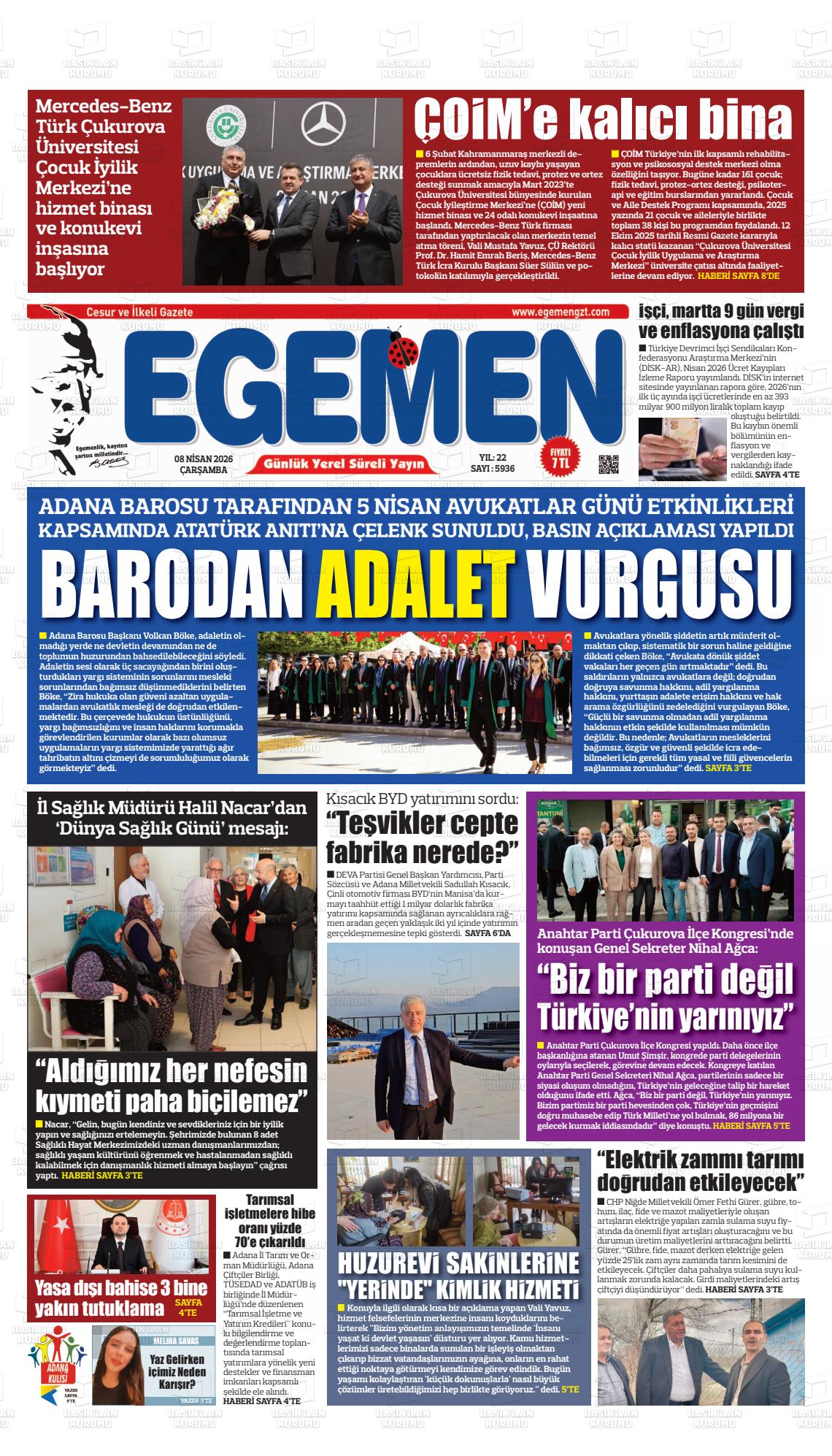 Adana Egemen 08.04.2026