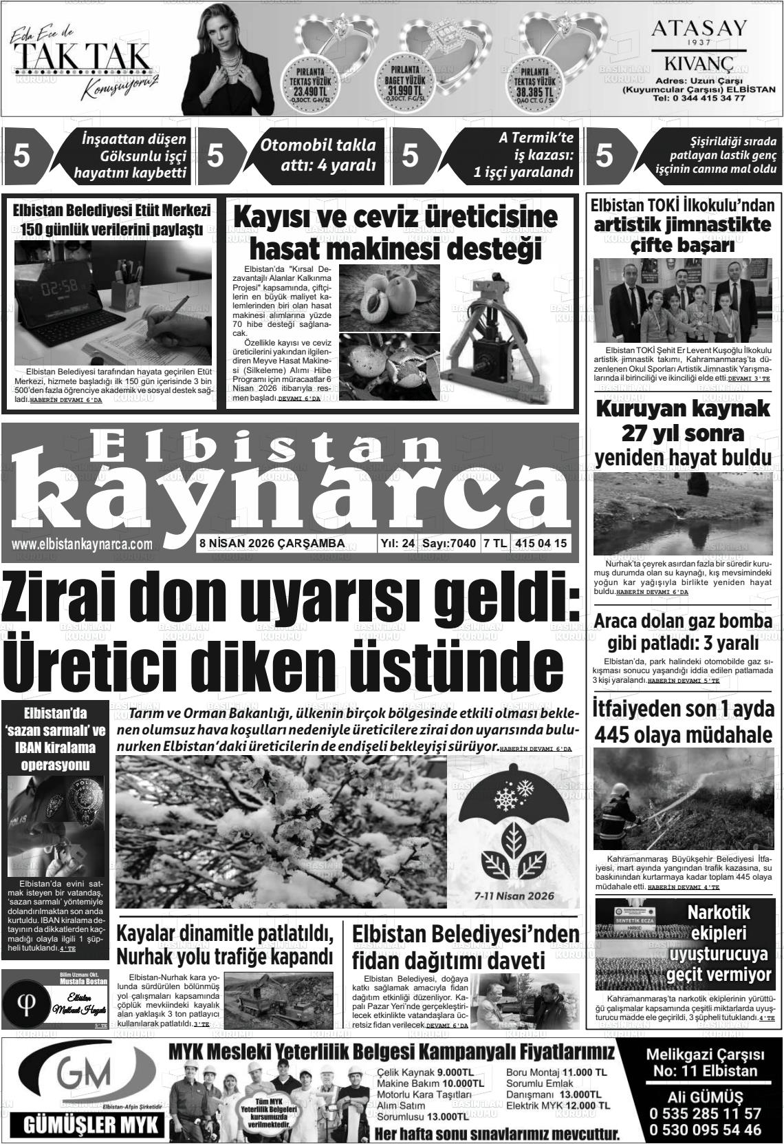 Kahramanmaras Elbistankaynarca 08.04.2026