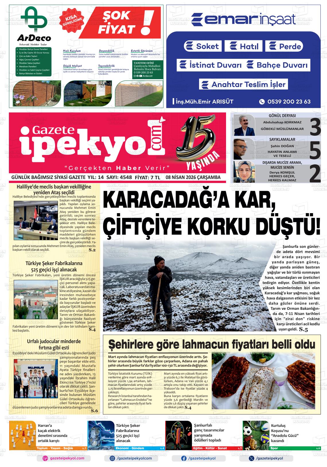 Sanliurfa Gazeteipekyol 08.04.2026