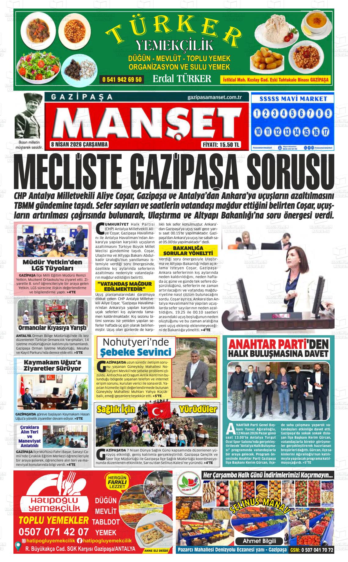 Antalya Gazipasamanset 08.04.2026