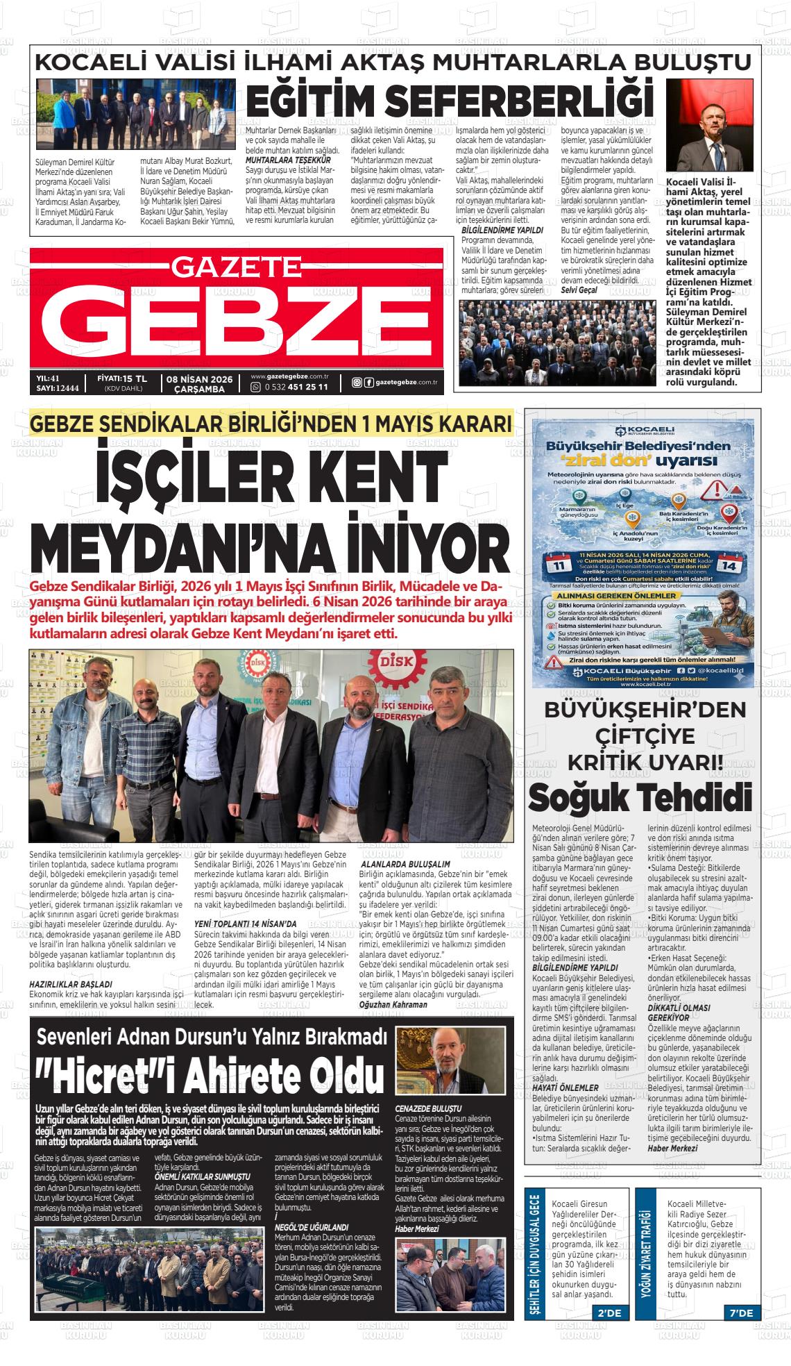 Kocaeli Gebze 08.04.2026
