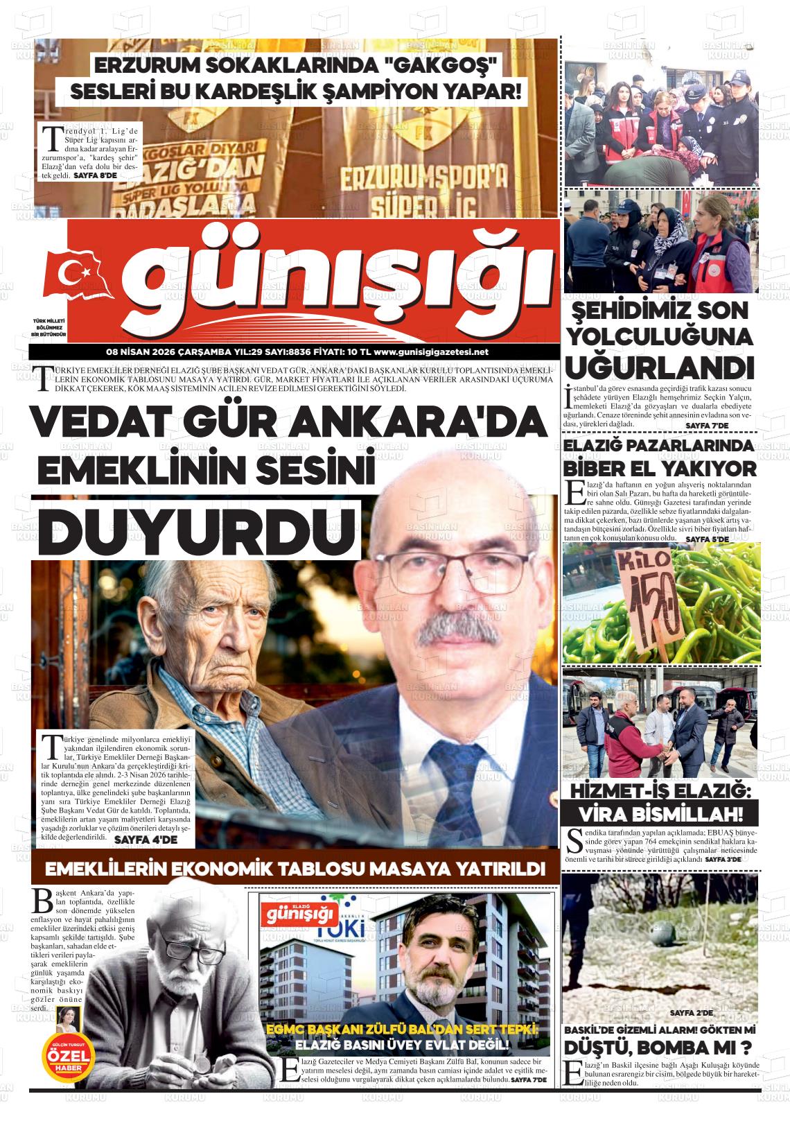 Elazig Gunisigi 08.04.2026