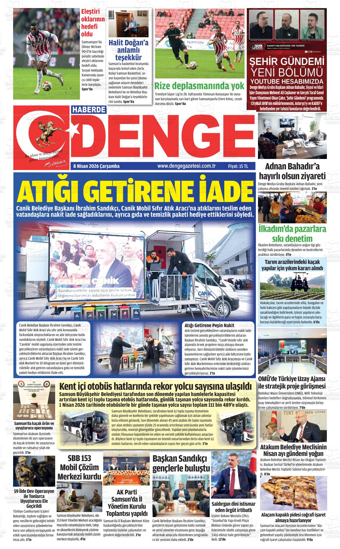 Samsun Haberdedenge 08.04.2026