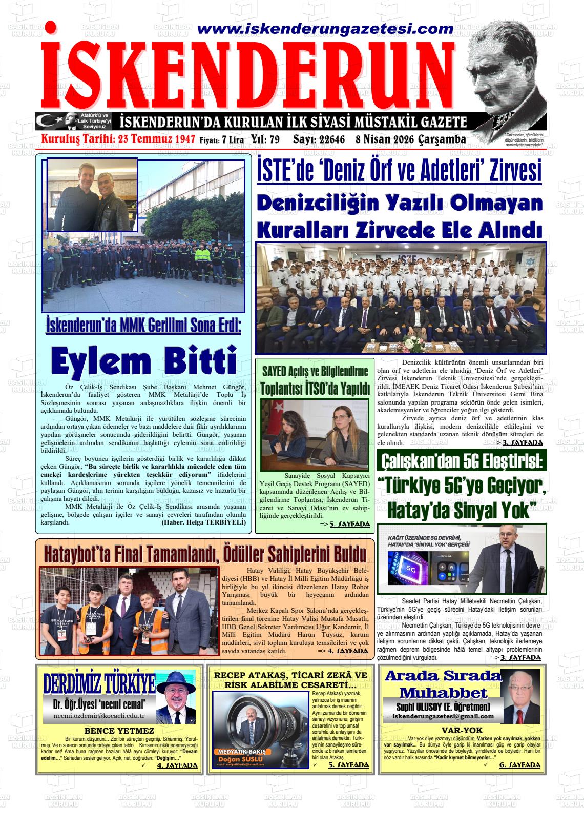 Hatay Iskenderun 08.04.2026