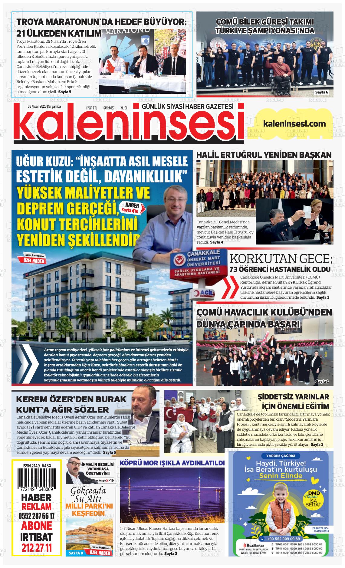Canakkale Kaleninsesi 08.04.2026