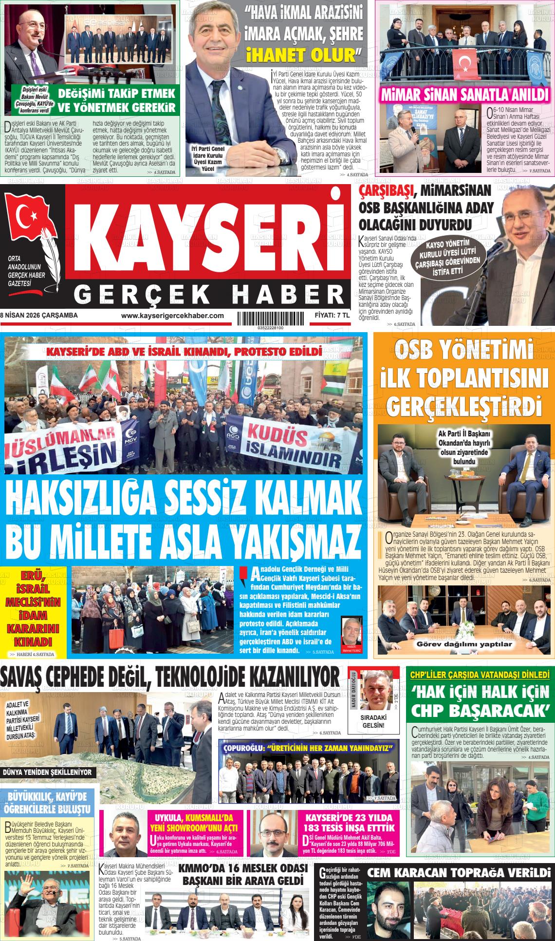 Kayseri Starhaber 08.04.2026