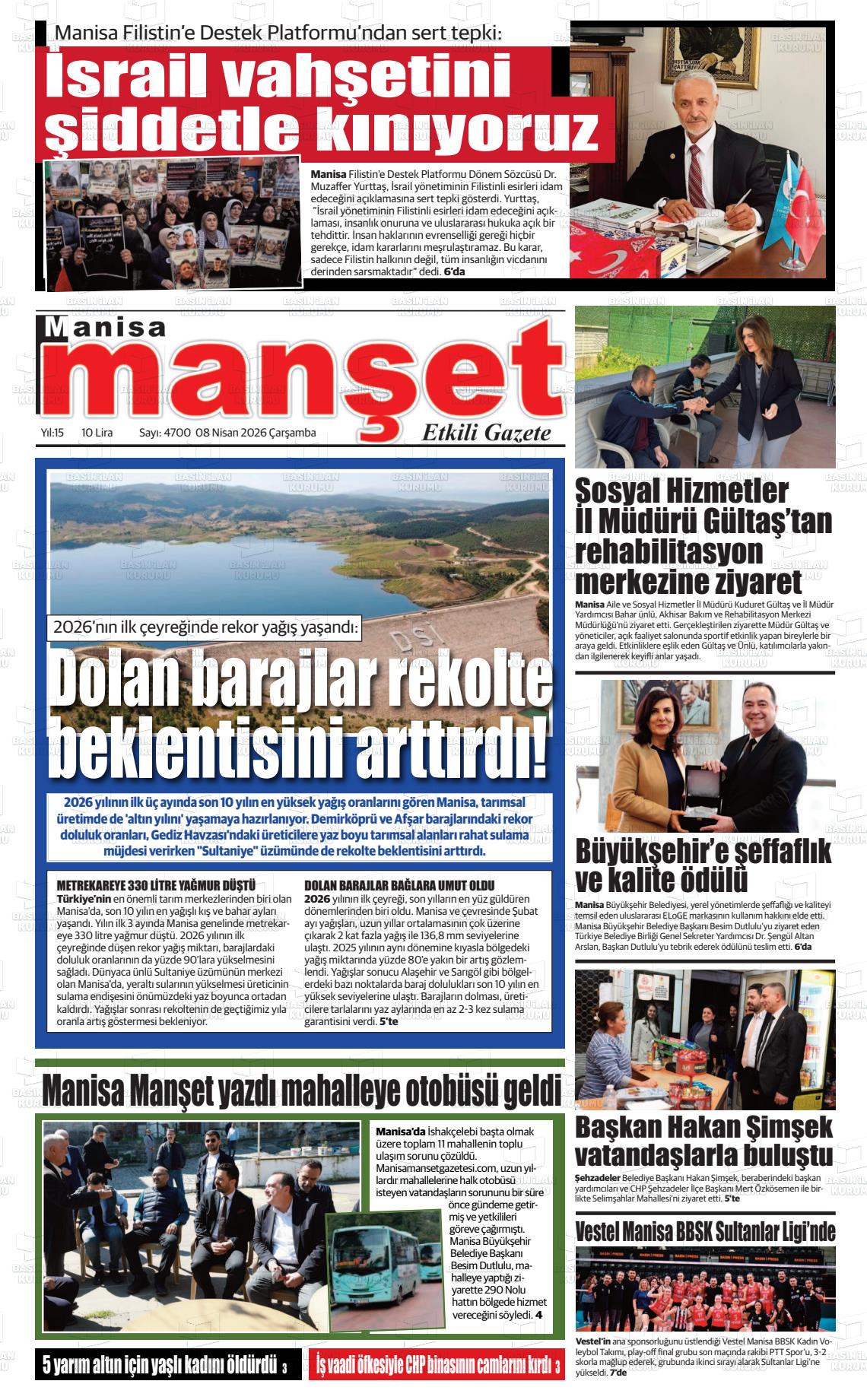 Manisa Manset 08.04.2026