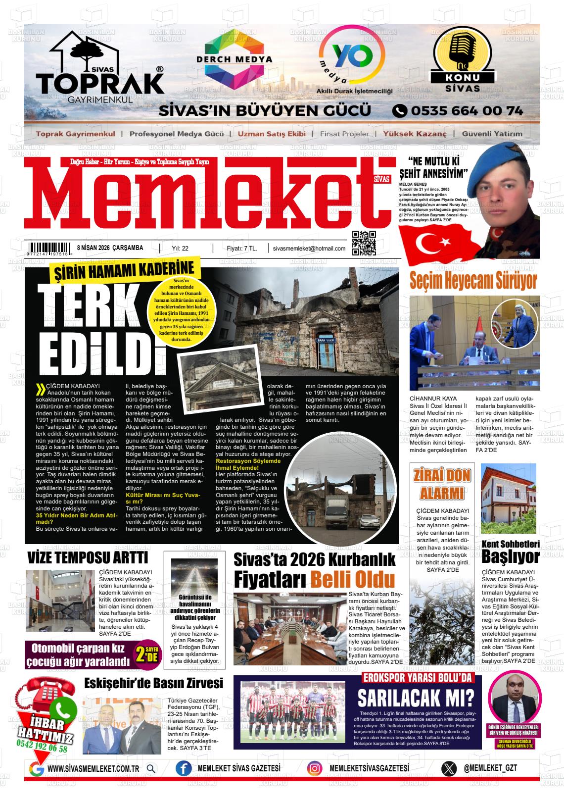 Sivas Memleket 08.04.2026