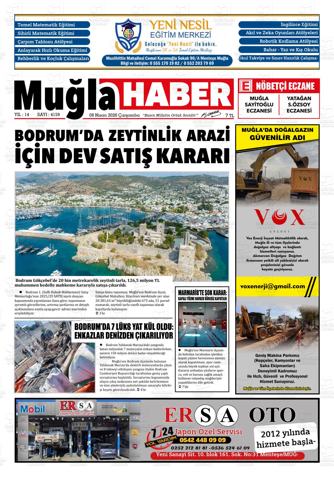 Mugla Haber 08.04.2026