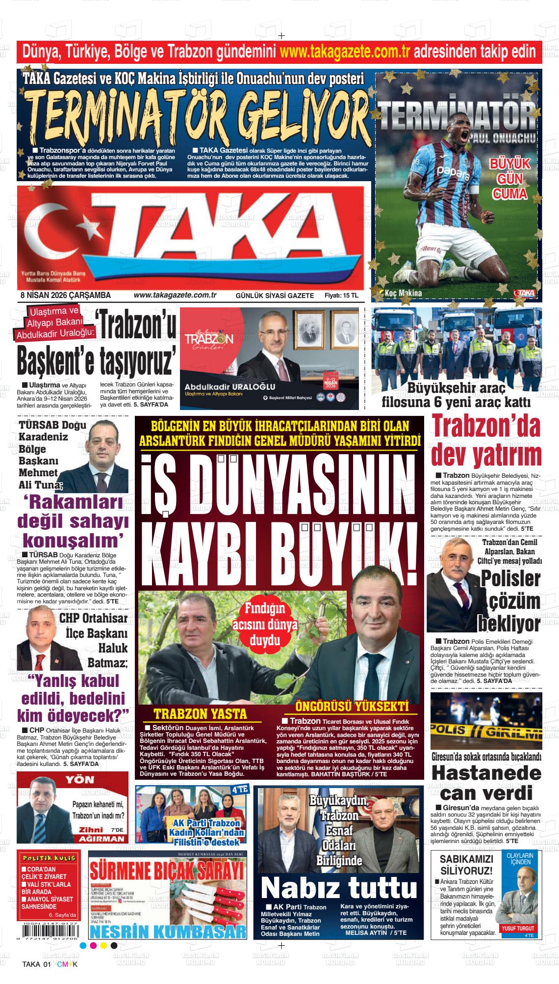 Trabzon Taka 08.04.2026