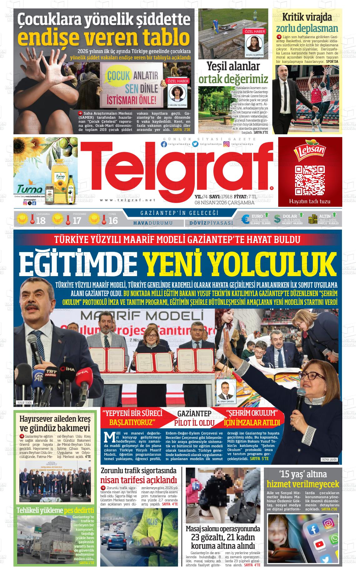 Gaziantep Telgraf 08.04.2026