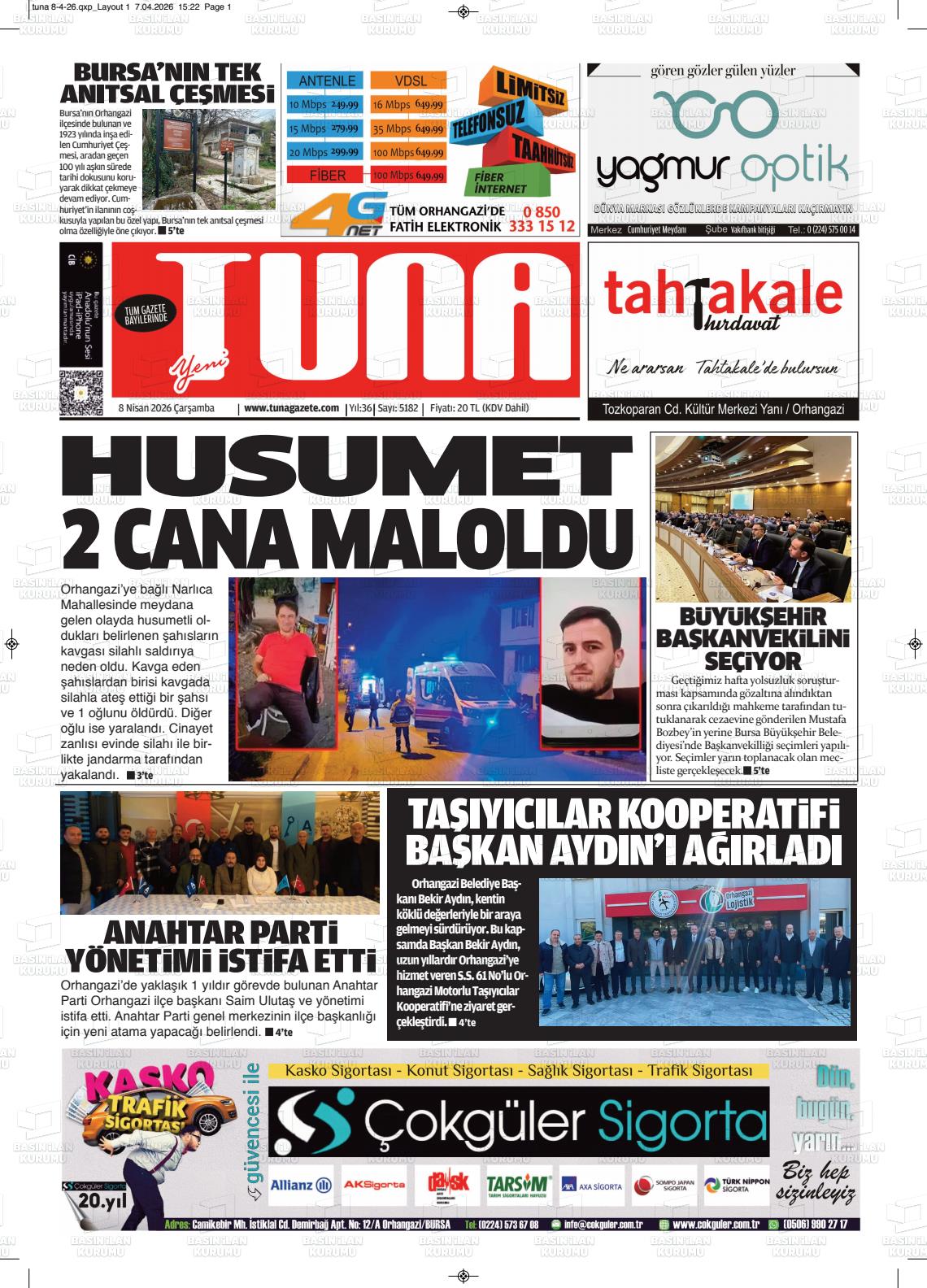 Izmir Yenigun 08.04.2026