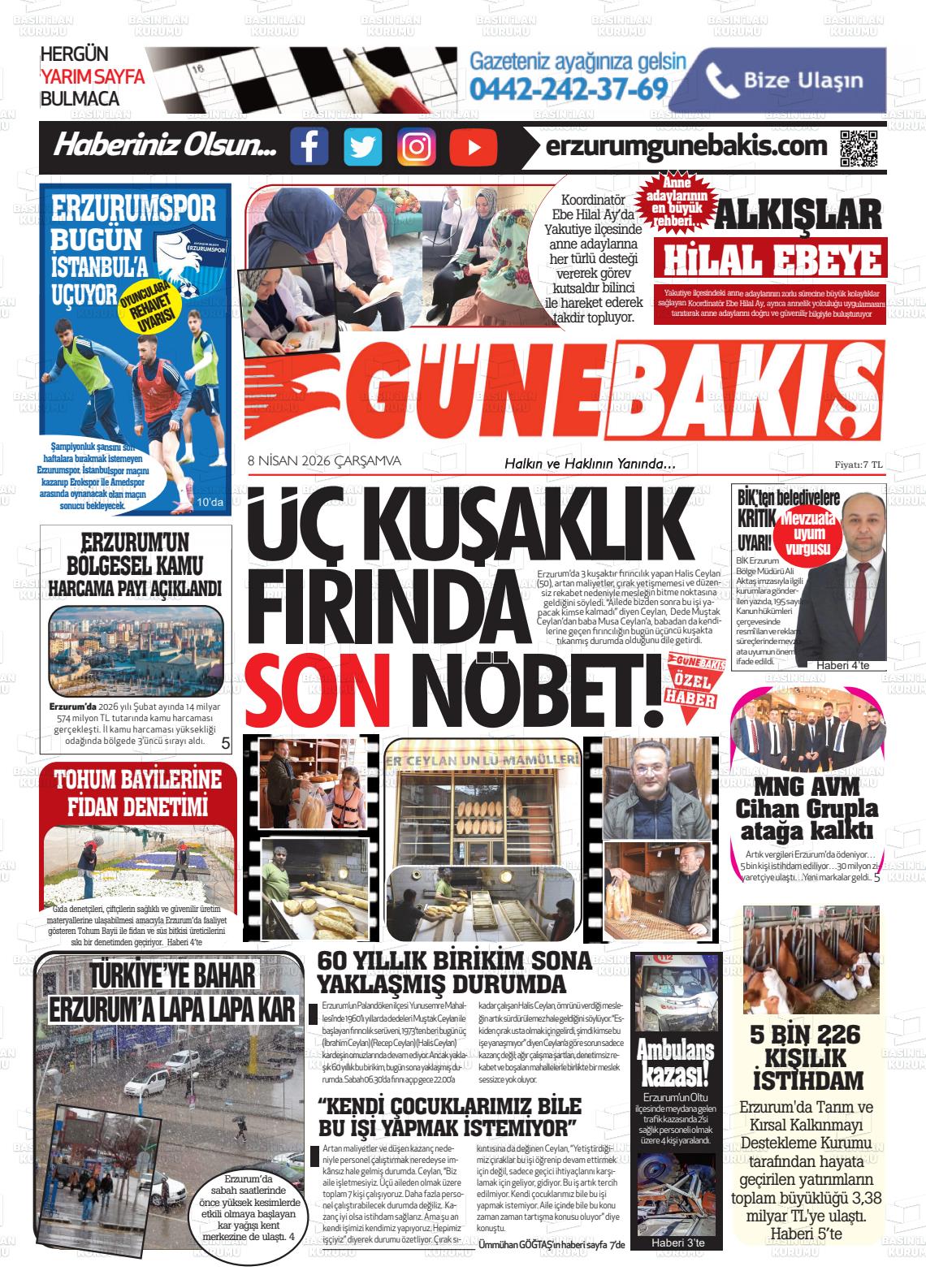 Erzurum Yenikusak 08.04.2026