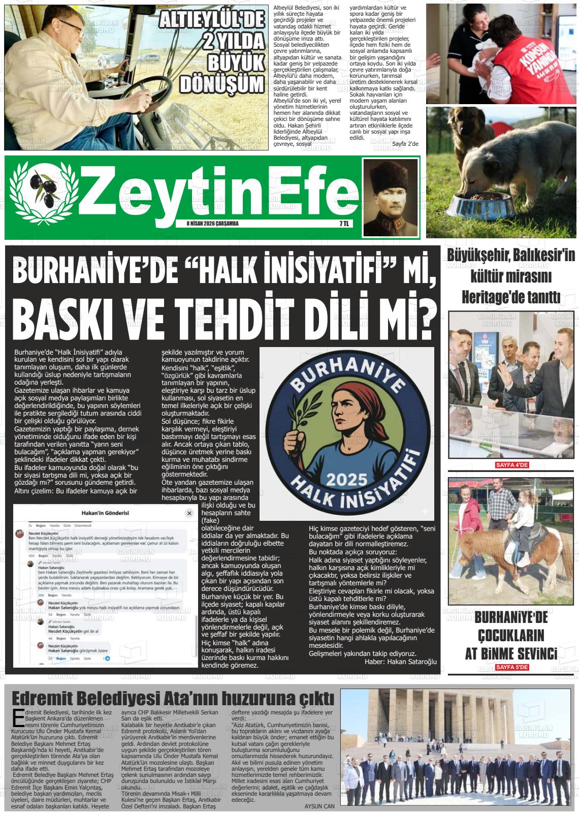 Balikesir Zeytinefe 08.04.2026