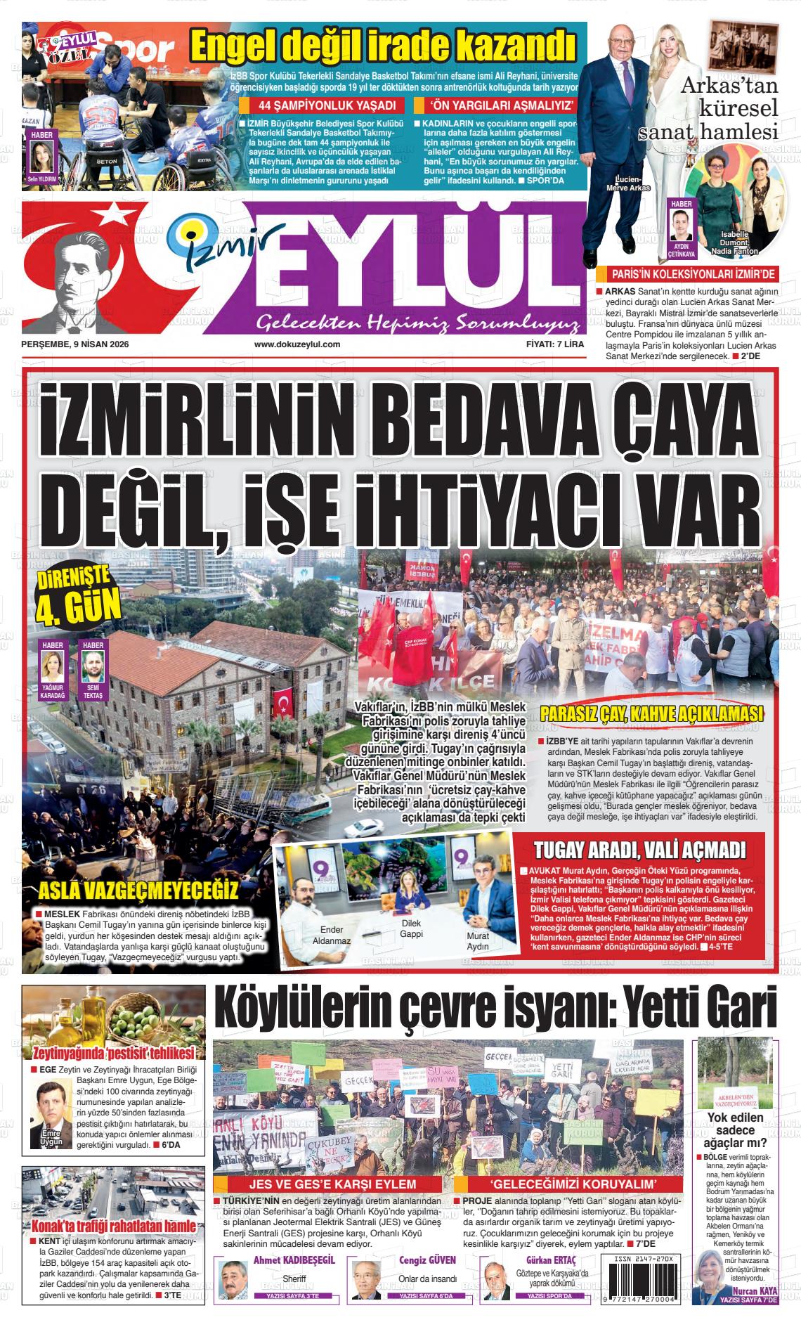 Izmir 9 Eylul 09.04.2026