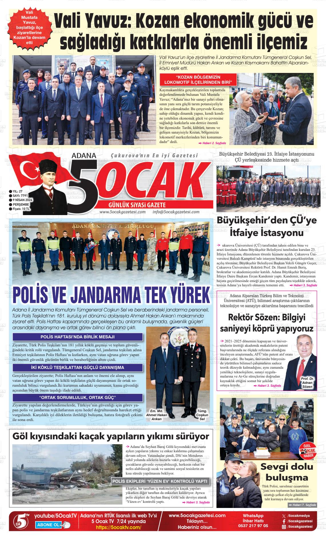 Adana 5 Ocak 09.04.2026
