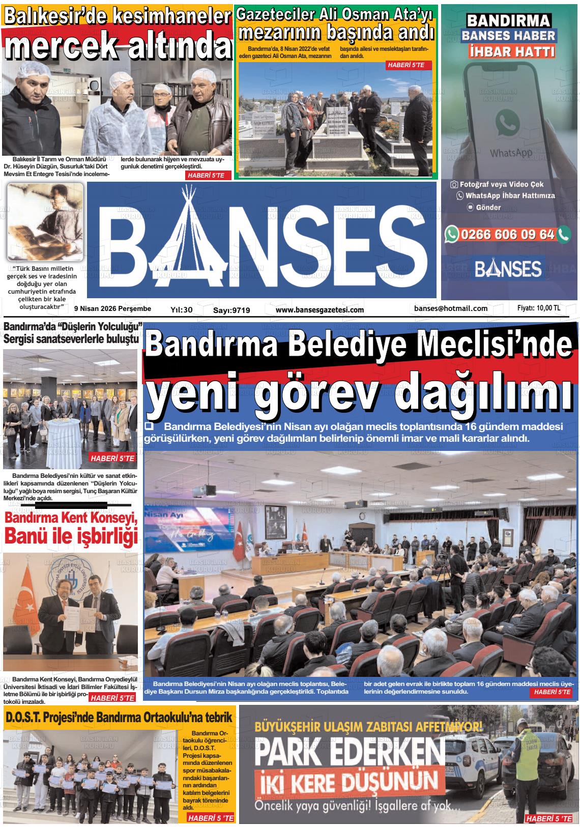 Balikesir Banses 09.04.2026