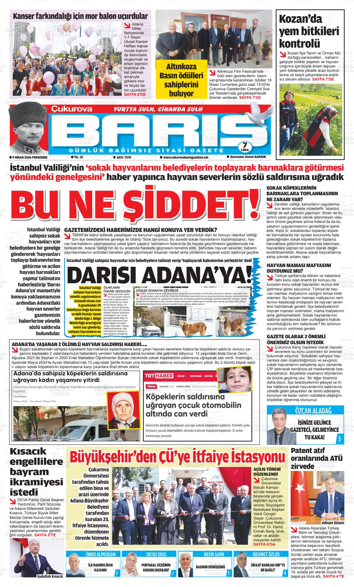 Adana Cukurovabaris 09.04.2026