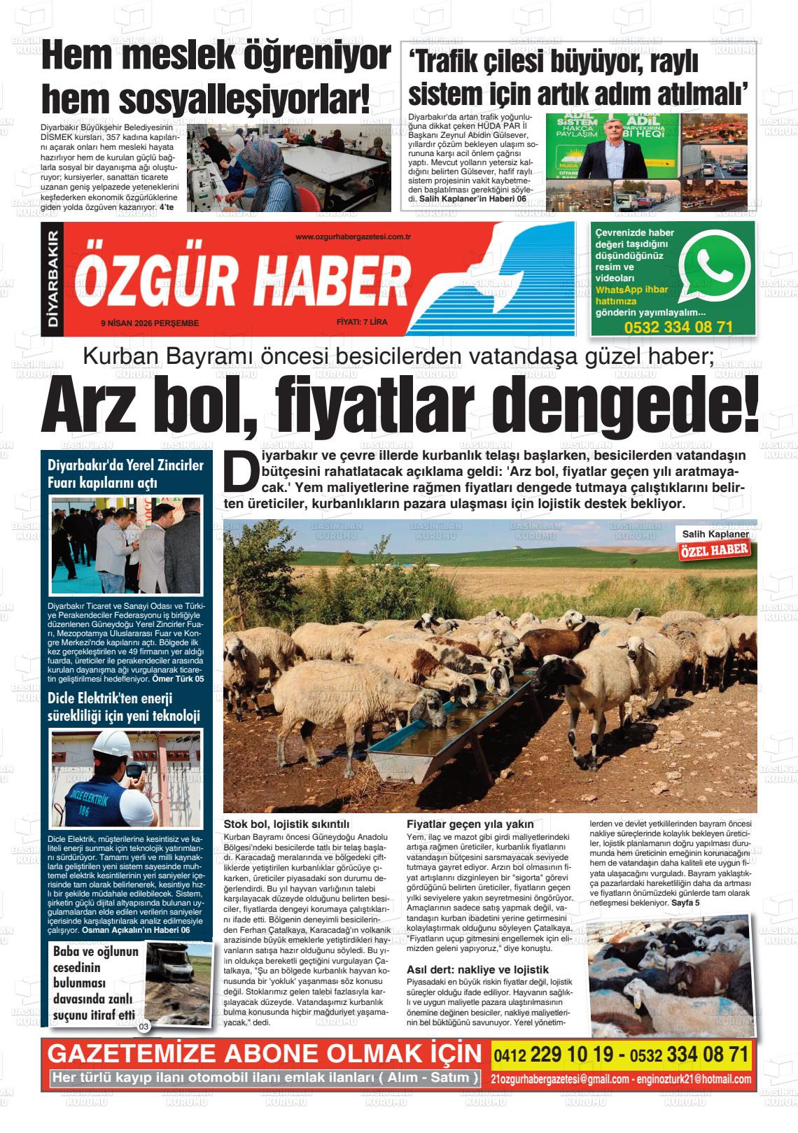 Diyarbakir Ozgurhaber 09.04.2026