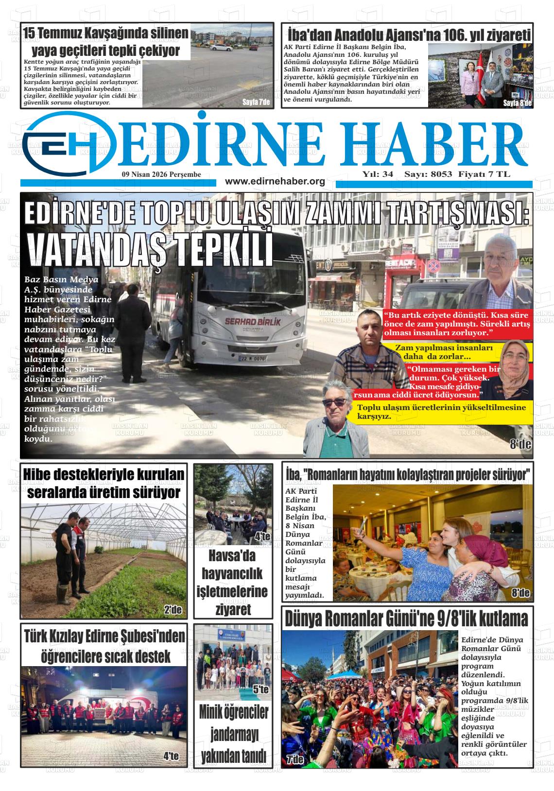 Edirne Haber 09.04.2026